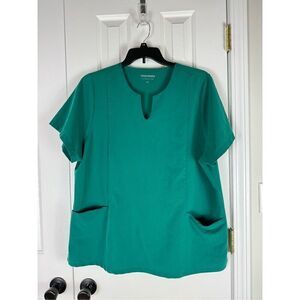 Mandala Womens Green Scrub Top Size 2XL